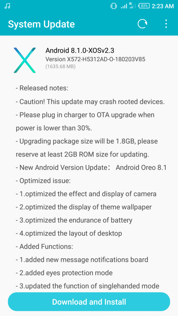 Infinix Note 4 Android Oreo update