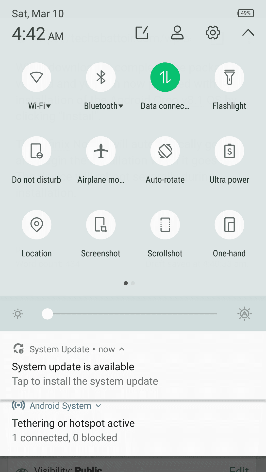 Infinix Note 4 Android Oreo update