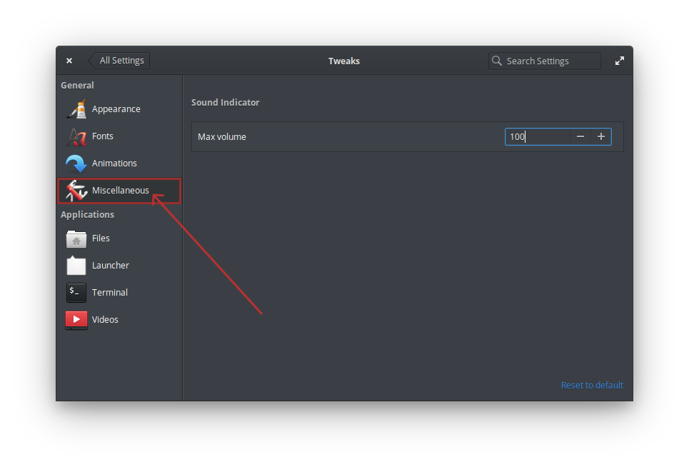 Miscellanous Tweaks in System Settings