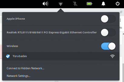 iPhone ElementaryOS Wired Connection Issue Fix - WingPanel