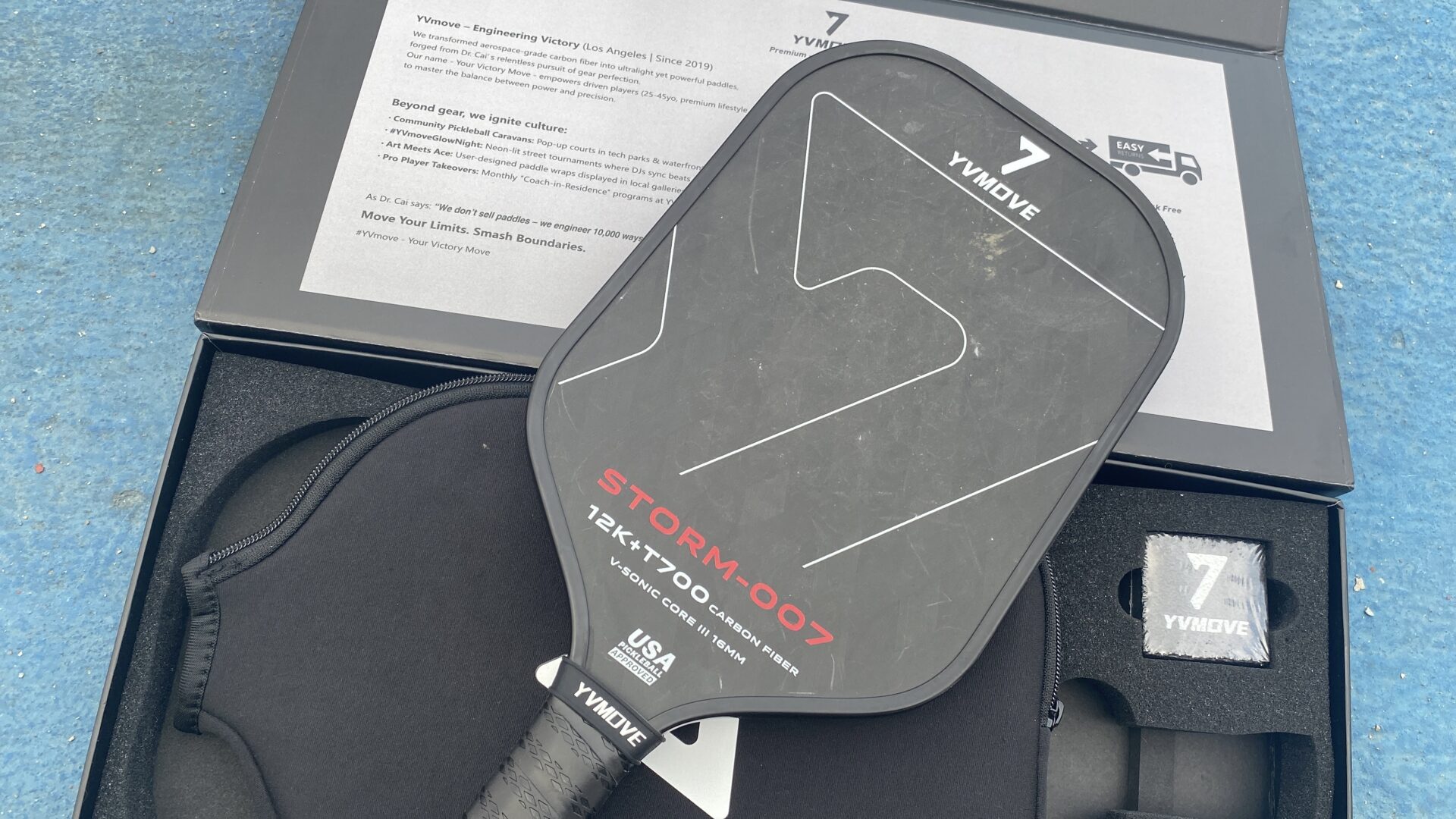 Yvmove Pickleball Paddle T700+ 12k Carbon Fiber